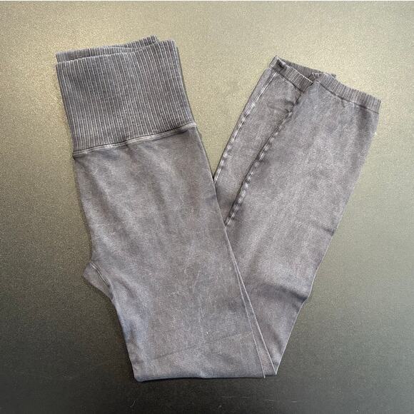 Free People Movement x The Class Gray Ribbed High Waist Leggings M/L - Picture 1 of 6